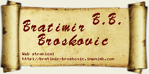 Bratimir Brošković vizit kartica